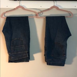 2 pair jeans